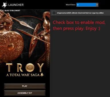 total war saga troy cheats|DragonSamurai360's Ultimate Cheat Mod Total War Saga Troy .